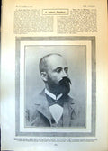 Antique Print Cipriano Castro President Lady Wolverton Electric Landau 1902