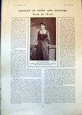 Antique Print Madeleine Stanley Mrs Wilfred Smith Mrs Coates Phillips 1902 20th