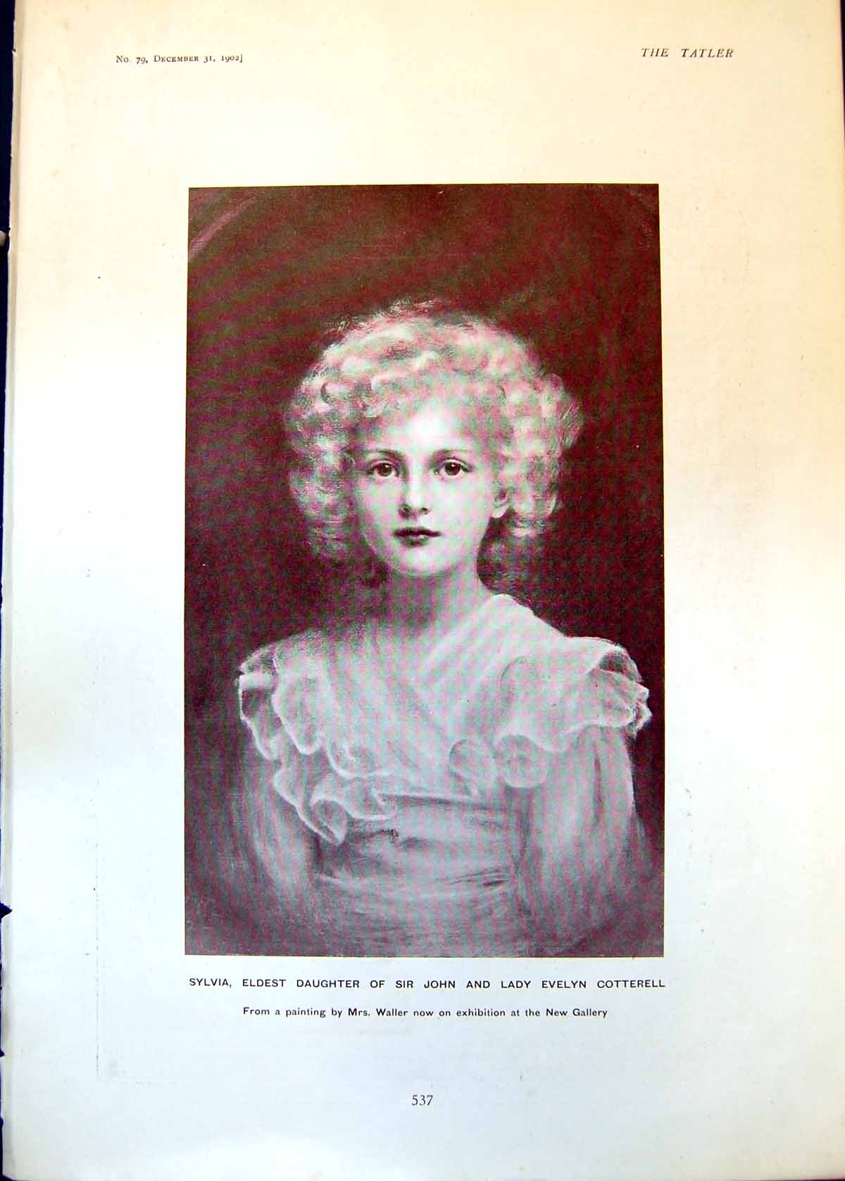Antique Print Sylvia Daughter John Cotterell Indian Durbar Lord Curzon 1902
