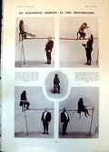 Old Print Acrobatic Baboon Hippodrome Dallas Welford Brown Brighton 1902 20th