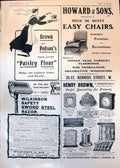 Antique Old Print Brown Polsons Paisley Flour Howard Sons Easy Chairs 1905 20th