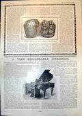 Original Old Antique Print Casket Crown Perfumery Co Scent Piano Players 1905