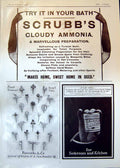 Antique Old Print Scrubbs Cloudy Ammonia Hancocks Diamonds Scarf Pins 1905 20th