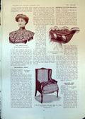 Antique Old Print Irish Crochet Collar P Robinsons Chair Table Hwetsons 1905
