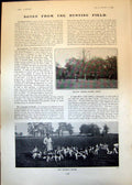 Antique Old Print Bicester Hounds Outside Covert Lady Giffords Hounds 1903 20th