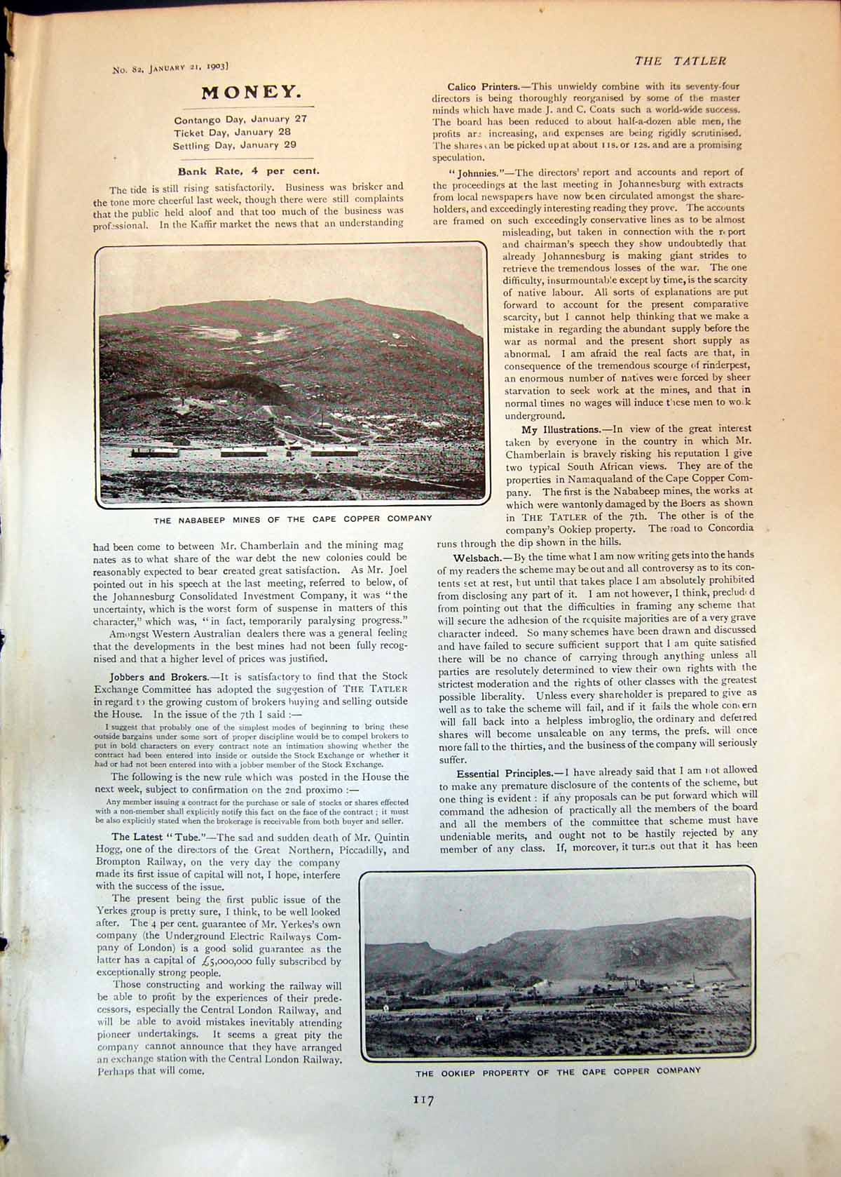 Old Nababeep Mines Cape Copper Co Ookiep Property Cape Copper Co 1903 20th