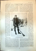 Antique Old Print Lord Mansfield As Curler National Bonspiel Carsbeck 1903 20th