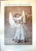 Old Print Letty Lind Girl From Kays San Remo Resort Italian Riviera 1903 20th