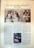 Antique Old Print Marion Draughn Water Babies Auriol Lee Nina Boucicault 1903