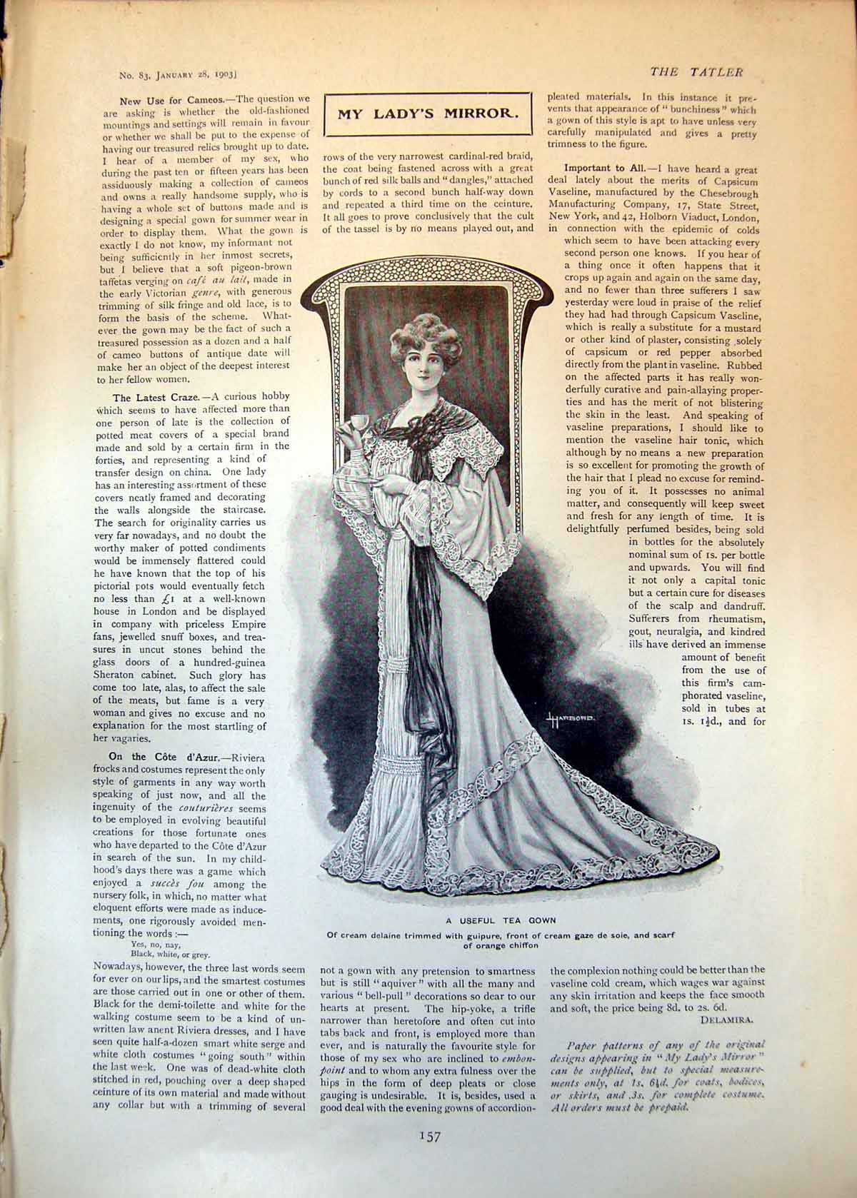 Old Useful Tea Gown Lord Willoughby De Broke Warwickshire Hounds1903 20th
