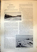 Old Print Cape Breton Island Nova Scotia Coal Train Broad Cove Seam 1903 20th