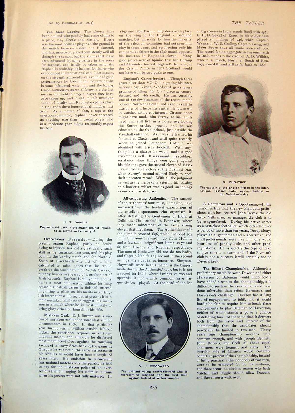 Old Print H Gamlin B Oughtred V Woodward Lord Rothschilds Staghounds 1903 20th
