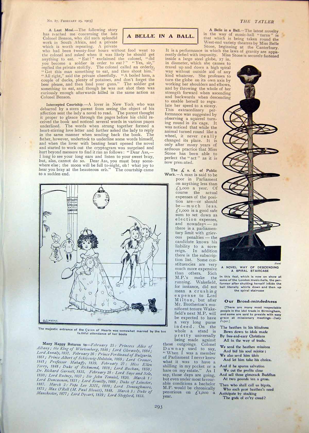 Old Queen Hearts Entrance Marred Boots Descending Spiral Staircase 19 20th