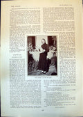 Original Old Antique Print Tatler Being Read Oriental Man Far East 1903 20th