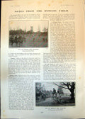Antique Old Print Bramham Moor Foxhounds England V Ireland Wolverhampton 1903
