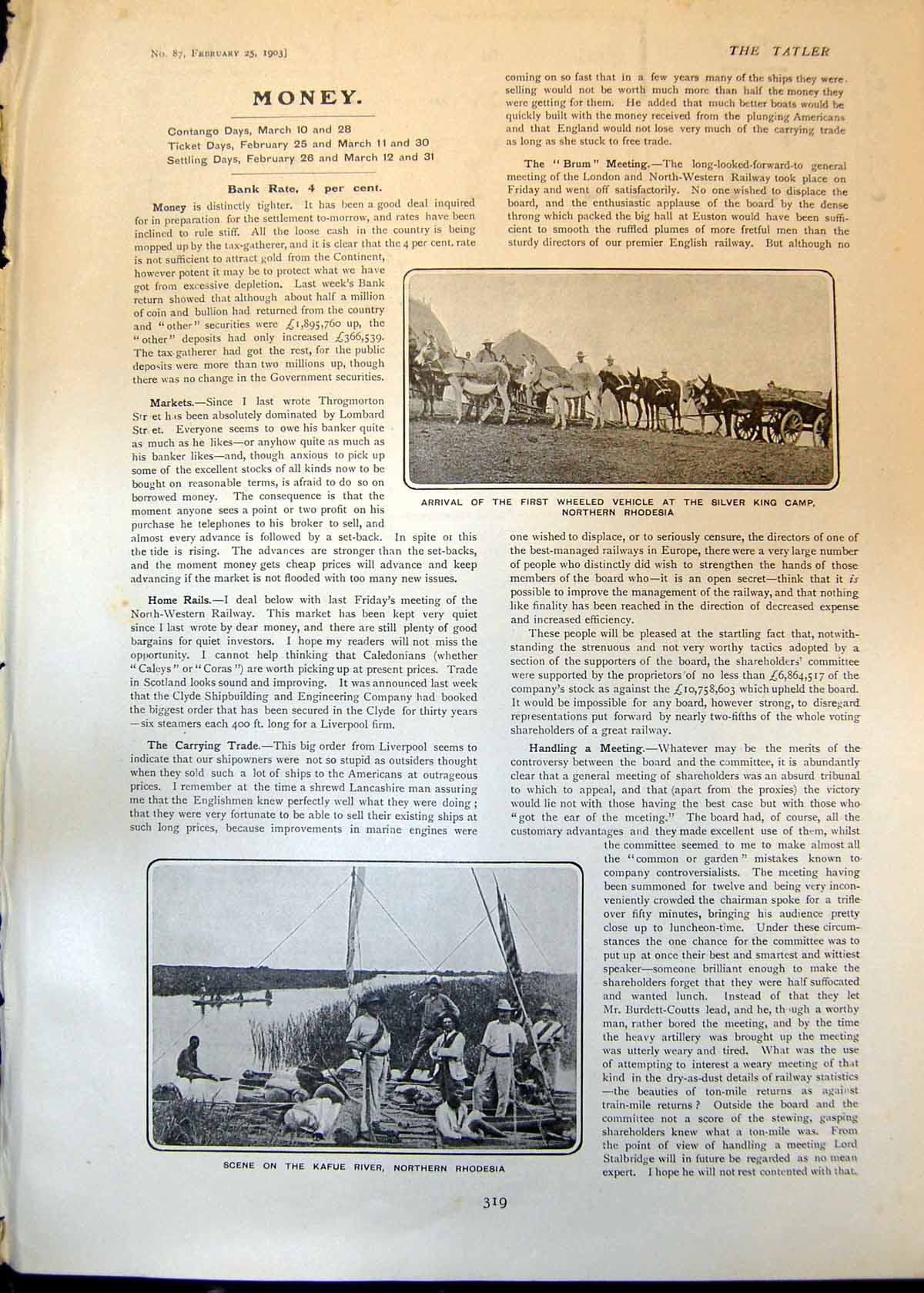 Old Kafue River Northern Rhodesia First Wheeled Vehicle Siver King Ca