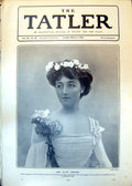 Old Print Lady Juliet Lowther Engaged Mr Duff Daughter Earl Lonsdale 1903 20th
