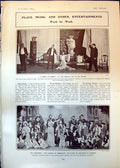 Antique Print Queen Society Adelphi Les Cloches De Corneville Rushden 1903 20th