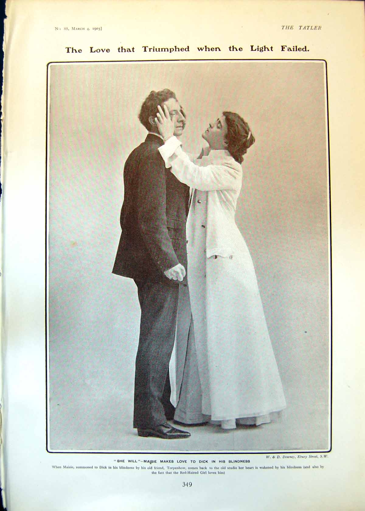 Antique Print Light That Failed Love Triumphed Alhambra Ian Colquhoun 1903 20th