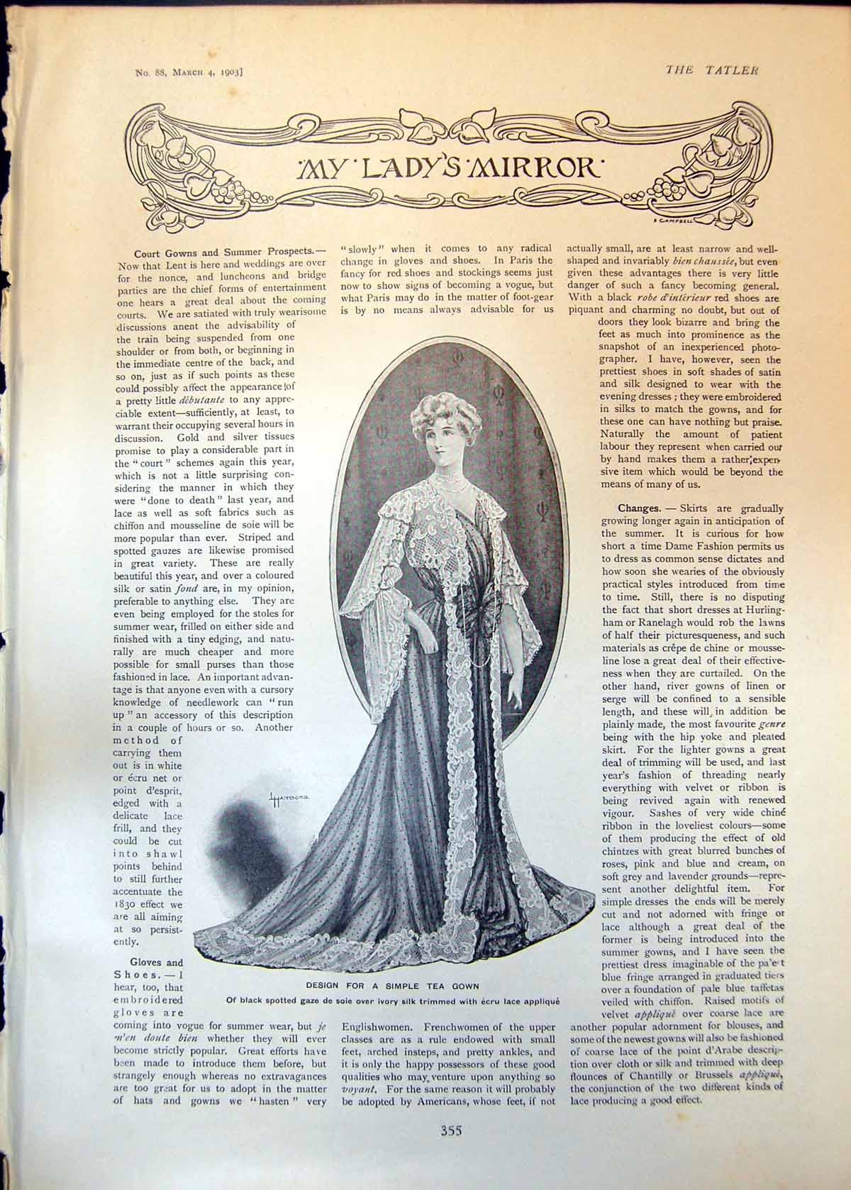 Old Design Simple Tea Gown Duchess Corset Window Seat Hepplewhite 190 20th