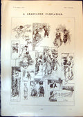 Antique Print Graduated Flirtation Black Cat Head Tiger Gustav Surand 1903 20th