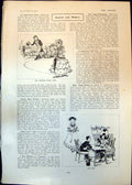 Antique Old Print Ancient Modern Trysting Place Then Park Now Restaurant 1903
