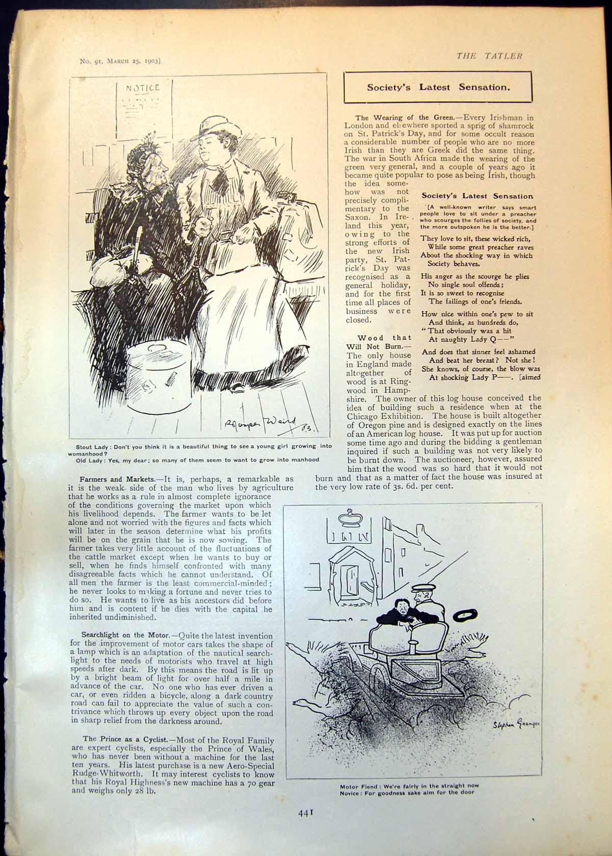 Antique Print Humour Stout Lady James Smart White Horse Cellar Edinburgh190