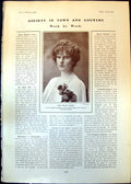 Old Print Gladys Wilson Countess Powis Yarborough Barony Fauconberg 1903 20th