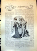 Antique Old Print Costumes Brooch Sir Thomas Lipton Countess Shaftesbury1903