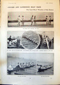 Antique Print Oxford Cambridge Boat Race Yard Newgate Rector Lowestoft 1903