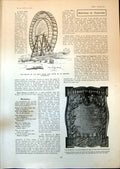 Antique Print Sketch Great Wheel Typewriter Memorial Lord Roberts Son 1903 20th