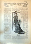 Old Print Ladys Mirror Park Toilette Suggestion Demi Saison Costume 1903 20th