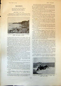 Antique Old Print Port Sekondi GCoast Boat Surf Tarkwa Railway Natives 1903