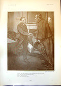 Old Antique Print Humour Visitor Host Wife Running Away Gunning King 1903 20th