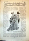 Antique Old Print Gowns Worn Salon Des Beaux Arts Suggestion Tea Gown 1903 20th