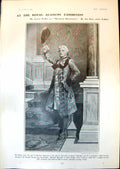 Old Print Lewis Waller Monsieur Beaucaire Pictorial Comedy Man Paper 1903 20th