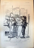 Antique Old Print Comedy Boys Shop Poor Rich Otter Hunting Haunt Wire 1903 20th