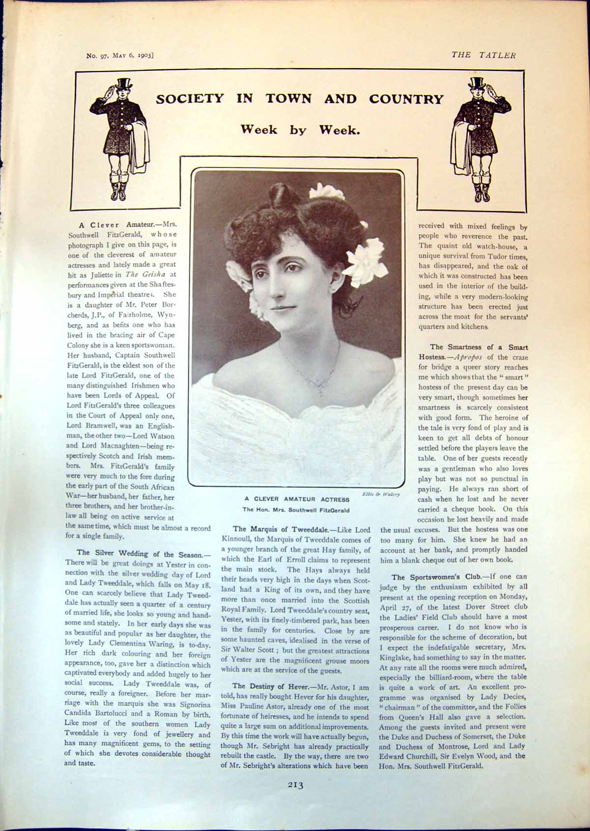 Old Mrs Southwell Fitzgerald Mrs Algernon Bourke Daughter Daphne1903 20th