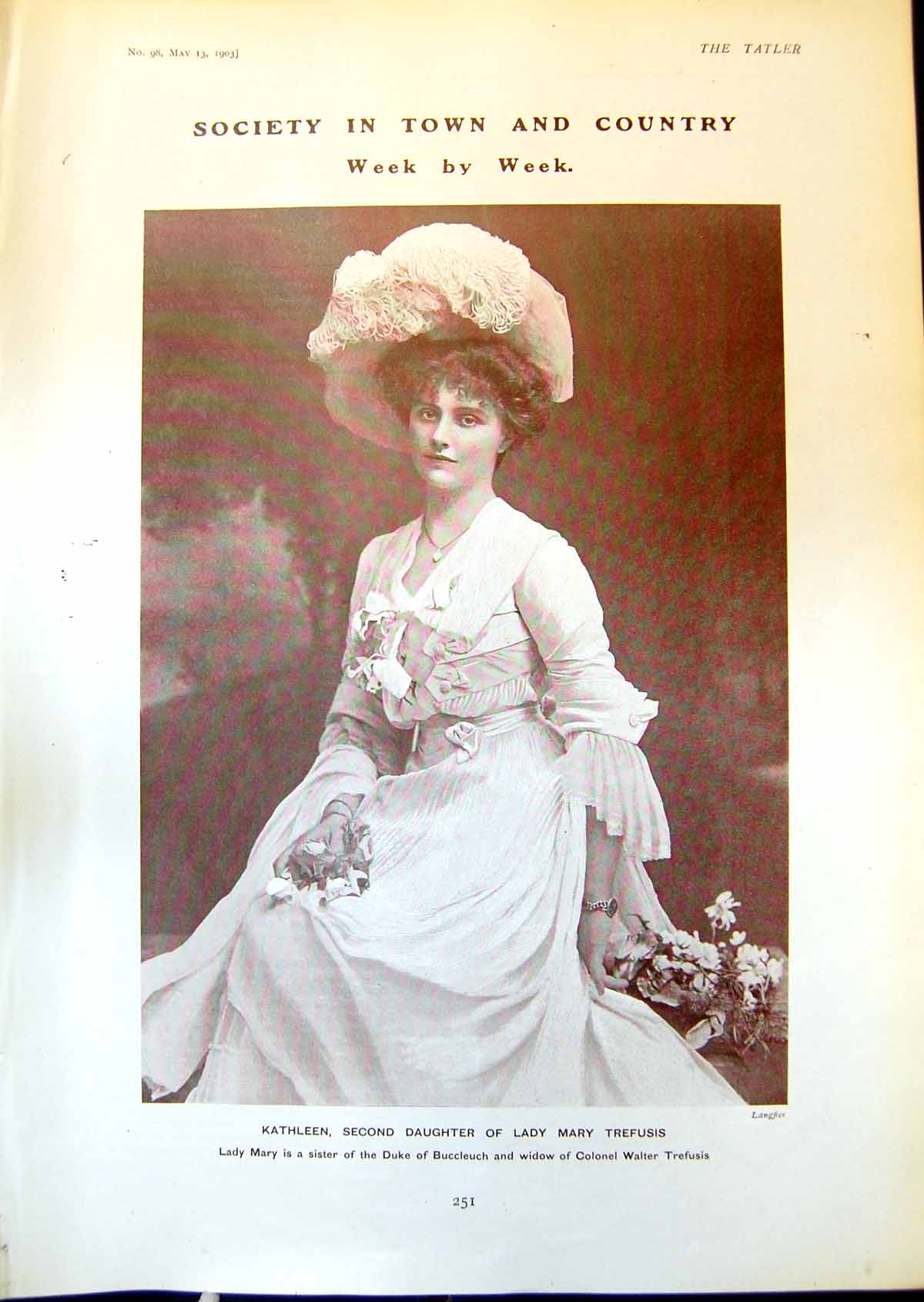 Old Kathleen Daughter Lady Trefusis Lord Ossulston George Charles 190 20th