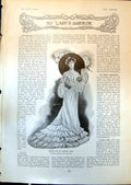 Old Design Evening Gown Bijouterie Parisian Diamond Co Swan Pen 1903 20th