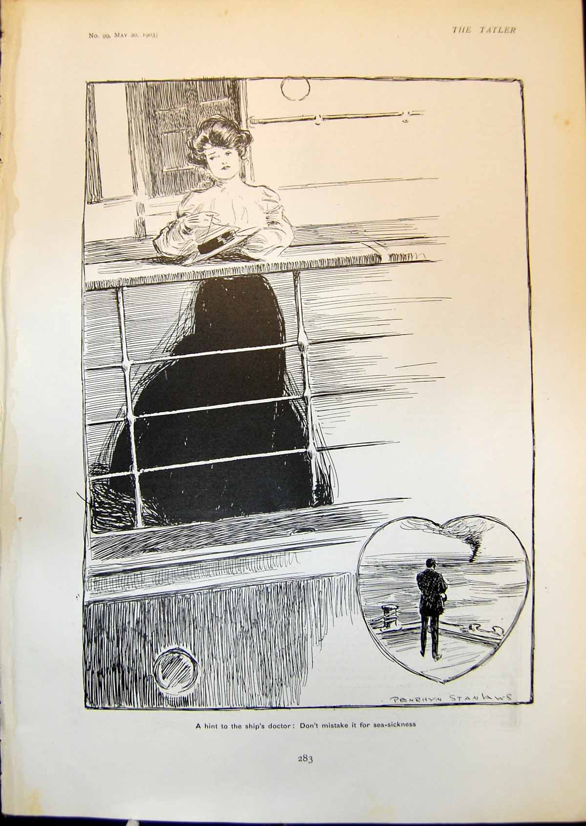 Old Hint Ships Doctor Dont Mistake Sea Sickness Lady Love P Stanlaws
