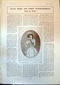 Antique Old Print Gaynor Rowlands Lady Molly Octavia Barry Aimee Lowther 1903
