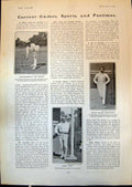 Antique Print Cricket G Simpson Hayward Bowler Albert Trott B Jaya Ram 1903