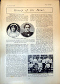 Antique Old Print Mr Mrs Laurence Irving Fencers Epee Club Course Epsom 1903