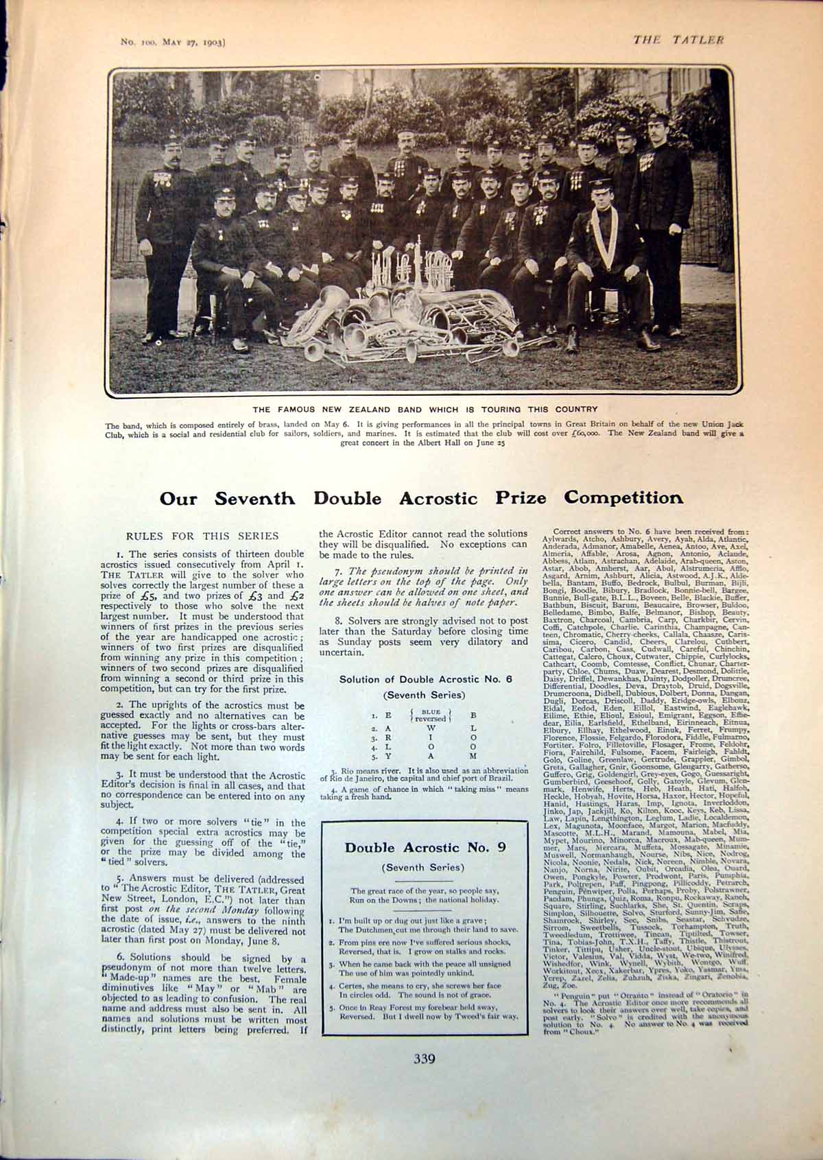 Old New Zealand Brass Band Ex Captains H Forster F Lacey Capt Wynyard