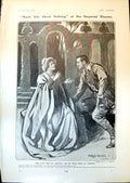 Antique Print Much Ado About Nothing Imperial Ellen Terry Oscar Asche 1903 20th