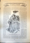 Old Antique Print Parisian Toilette Suggestions Morning Wear Bolero 1903 20th