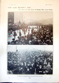 Antique Print Start Stock Exchange Race Crowd Westminster Bridge Start 1903