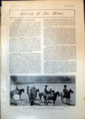 Old King Trooping Colour Floods Wargrave English Fan Louis Xv Fan 190 Victorian