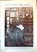 Antique Old Print English Dramatist Admired France Mr A W Pinero Home 1903 20th